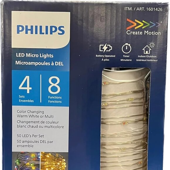 New Philips - Micro LED Lights 4 Sets - Picture 1 of 2